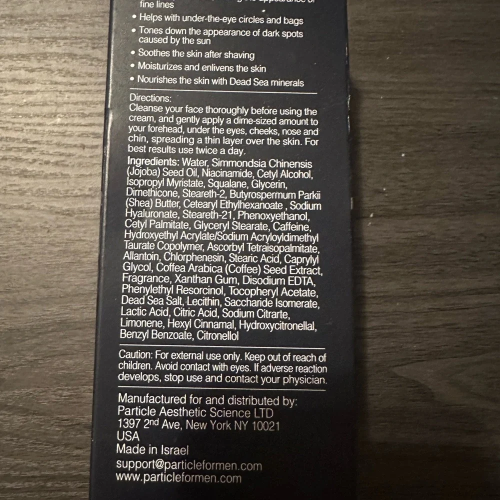 PARTICLE AESTHETIC SCIENCE FACE CREAM MEN'S FORMULA DAILY CARE New - Picture 2 of 2